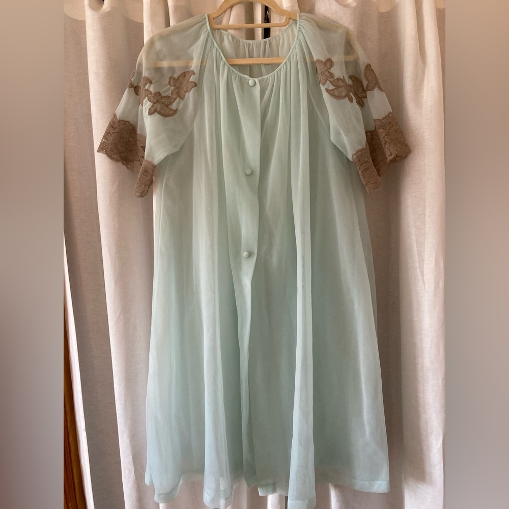 Vintage Sheer Lingerie Robe Dress